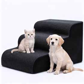 Dog Stairs for Small Dogs 3-Tiers High Density Foam Ramp Non-Slip Pet Steps