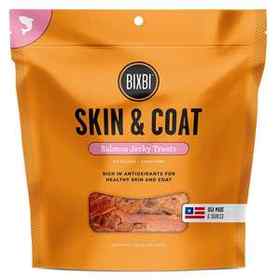 BIXBI Skin & Coat Salmon Jerky Dog Treats, 5 oz